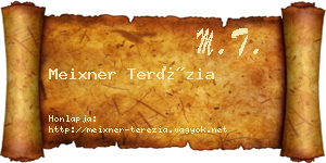 Meixner Terézia névjegykártya